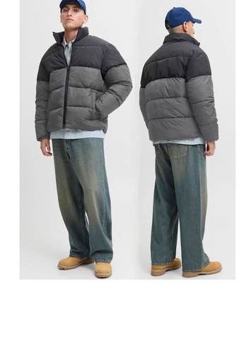 Сіра демісезонна куртка Jack & Jones