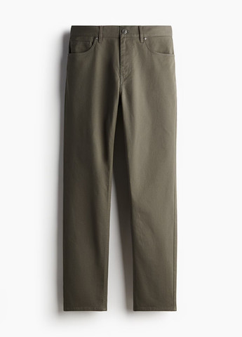 Хаки кэжуал летние прямые брюки H&M