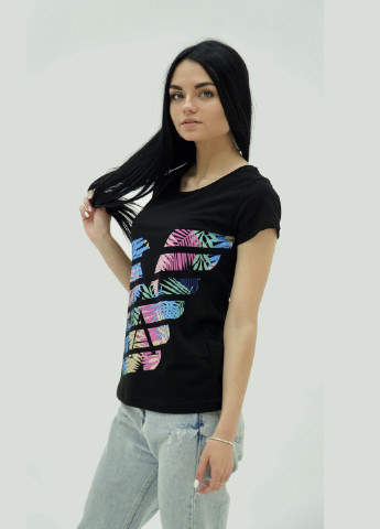 Черная летняя футболка женская Emporio Armani