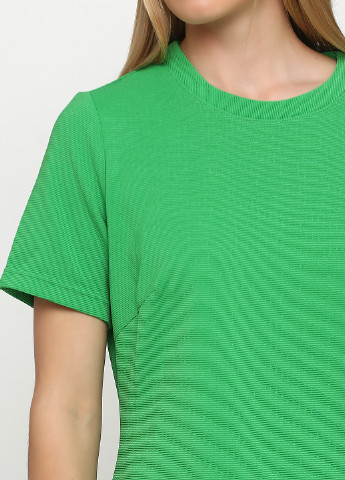 Зеленое кэжуал платье платье-футболка H&M однотонное