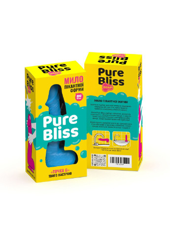Крафтовое мыло-член с присоской Pure Bliss BIG Blue, натуральное Чистый Кайф (255172042)