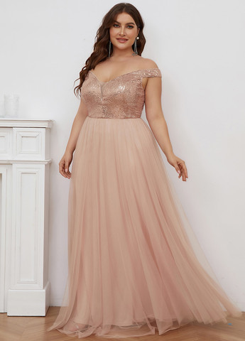 Пудрова кежуал сукня а-силует SHEIN однотонна