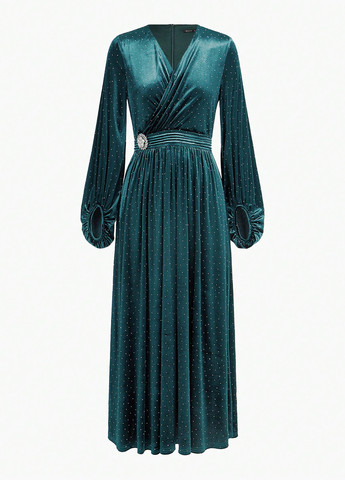 Смарагдова вечірня сукня кльош SHEIN однотонна