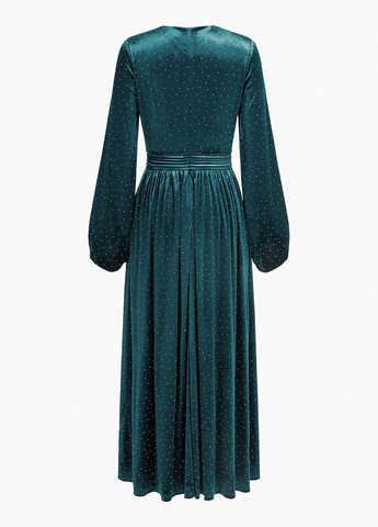 Смарагдова вечірня сукня кльош SHEIN однотонна