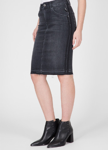Черная джинсовая однотонная юбка Replay карандаш