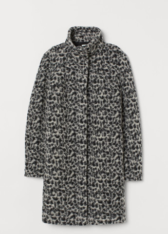 Серое демисезонное Пальто шерстяное H&M