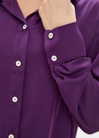 Фиолетовая кэжуал рубашка однотонная Evolve