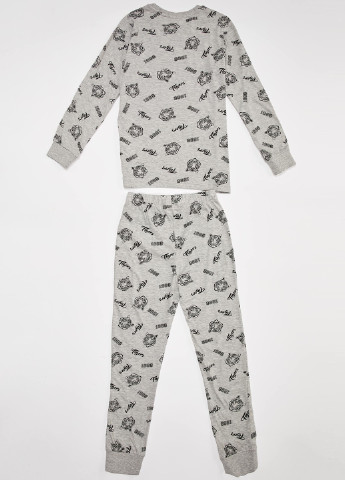 Серая всесезон пижама(реглан,брюки) свитшот + брюки DeFacto