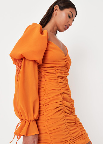 Оранжевое кэжуал платье Missguided однотонное