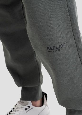Темно-серые спортивные демисезонные джоггеры брюки Replay