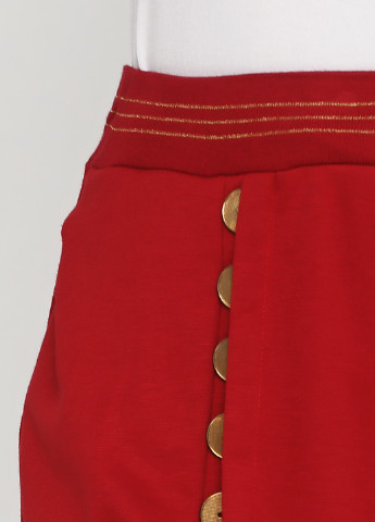 Красная кэжуал однотонная юбка Sassofono баллон