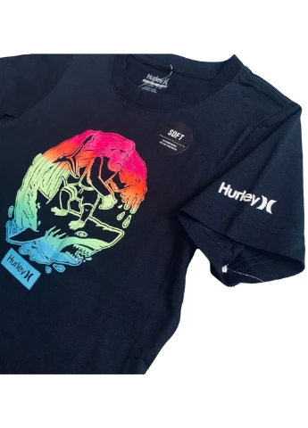 Черная футболка Hurley