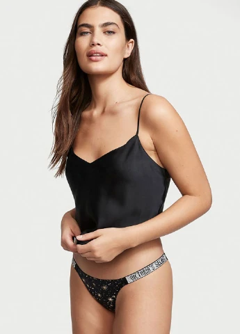 Чорний демісезонний комплект (бюстгальтер, труси) Victoria's Secret