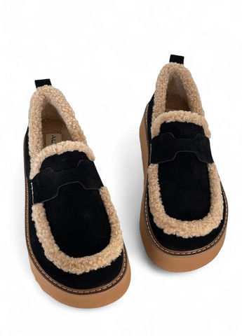 ALLSY Туфлі чорний з натуральна замша, китай — зима (364163030)