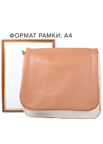 Жіноча шкіряна сумка-почтальонка 30х29х9 см Laskara (195538165)
