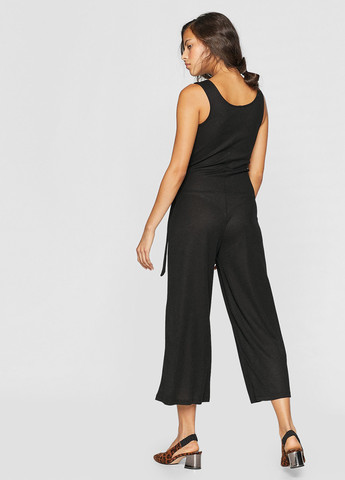 Комбинезон Stradivarius комбинезон-брюки однотонный чёрный кэжуал полиэстер