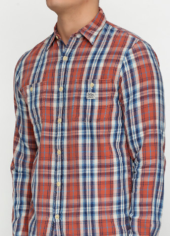 Терракотовая кэжуал рубашка в клетку Ralph Lauren с длинным рукавом