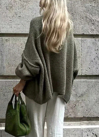 Серо-зеленый демисезонный кардиган SHEIN