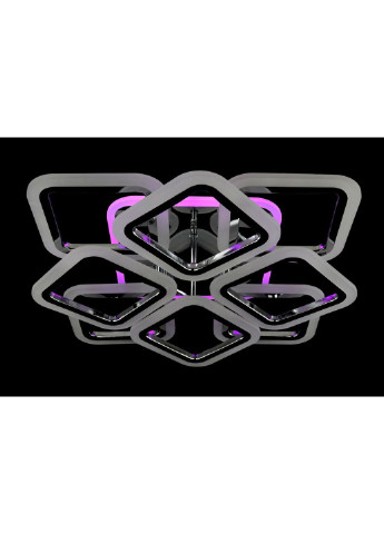 Люстра потолочная LED с пультом A2400/4+4S-RGB-ch Хром 11х50х50 см. Sunnysky (253627597)