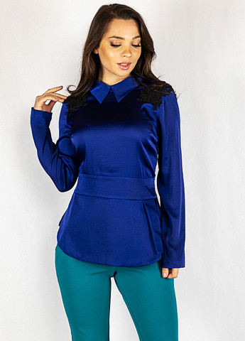 Темно-синя демісезонна блуза Time of Style