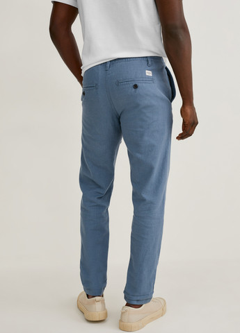 Темно-голубые кэжуал летние прямые брюки C&A