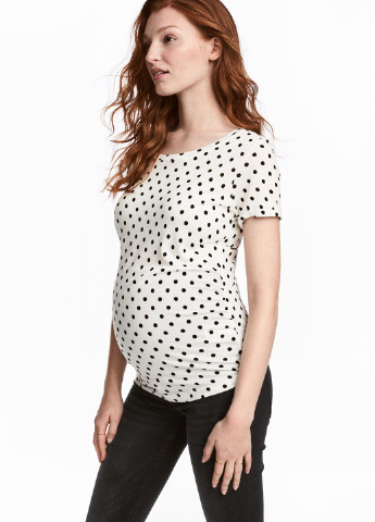 Молочная летняя футболка для беременных H&M
