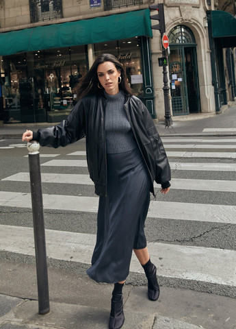 Сірий зимовий светр джемпер Gepur