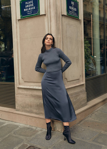 Сірий зимовий светр джемпер Gepur