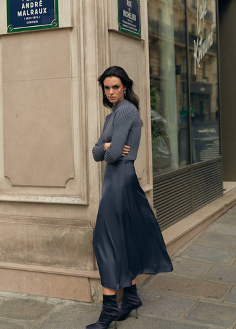 Сірий зимовий светр джемпер Gepur