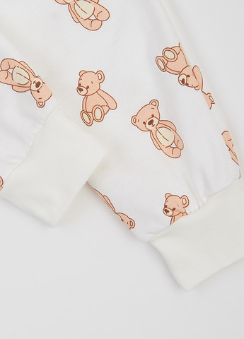 Молочная демисезонная пижама (лонгслив, брюки) Ляля