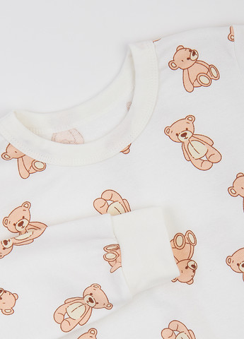 Молочная демисезонная пижама (лонгслив, брюки) Ляля