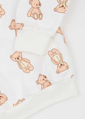 Молочная демисезонная пижама (лонгслив, брюки) Ляля