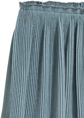 Серо-зеленая кэжуал однотонная юбка H&M мини
