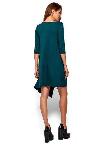 Темно-зеленое кэжуал платье Karree однотонное