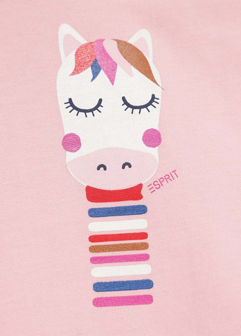 Рожевий світшот Esprit малюнок без декору (329038645)