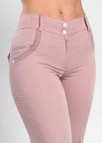 Светло-розовые классические летние брюки Ut