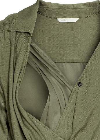 Оливкова (хакі) кежуал сукня для годуючих на запах H&M однотонна