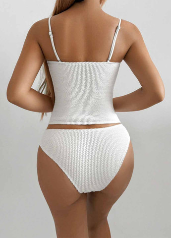Белый летний купальник (лиф, трусики) танкини, раздельный SHEIN