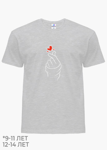 Світло-сіра демісезонна футболка дитяча бтс (bts) (9224-1165) MobiPrint