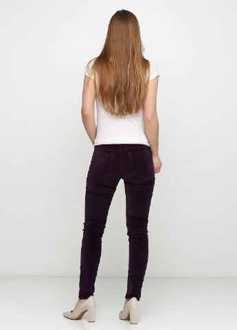 Фиолетовые кэжуал демисезонные зауженные брюки Hudson