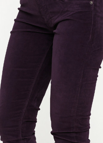 Фиолетовые кэжуал демисезонные зауженные брюки Hudson