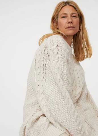 Джемпер в'язки косицами H&M (243649092)