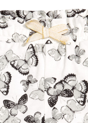 Шорты H&M бабочки молочные кэжуалы хлопок