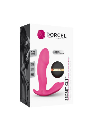 Вібратор Secret Clit з підігрівом і пультом дистанційного керування, можна під одяг, голосове управління Dorcel (252299189)