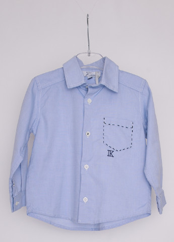 Голубой кэжуал рубашка однотонная Kitten