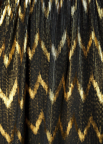 Золотистое коктейльное платье SHEIN с геометрическим узором