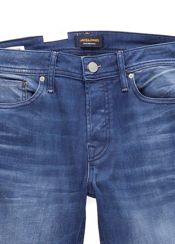 Синие демисезонные прямые джинсы Jack & Jones