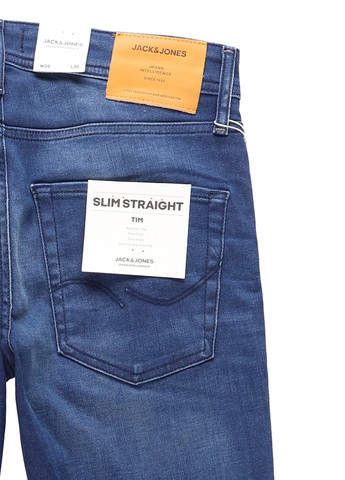 Синие демисезонные прямые джинсы Jack & Jones