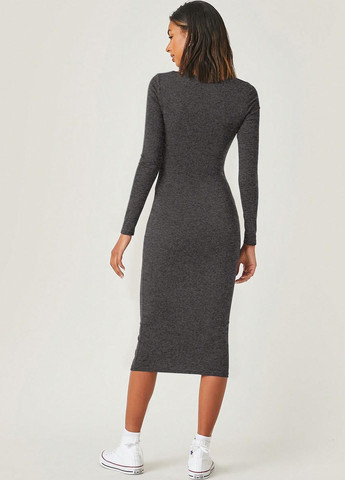 Темно-серое кэжуал платье силуэтная SHEIN меланжевое