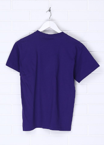 Фиолетовая летняя футболка с коротким рукавом Tultex